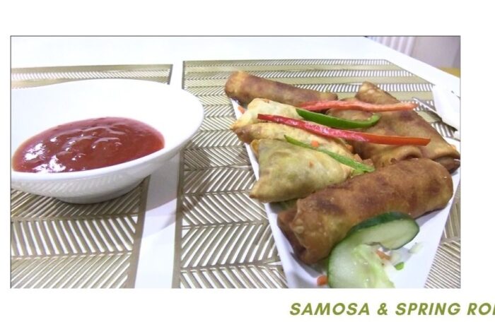 Samosa and Spring Roll